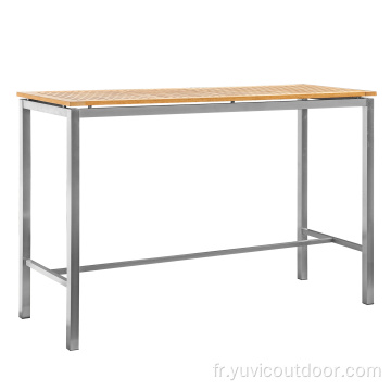 304 # Table à barre extérieure en acier inoxydable en acier inoxydable